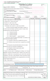 Withholding Tax Certificate