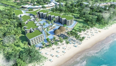 Hotel units on the beach in Bang Tao